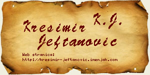Krešimir Jeftanović vizit kartica